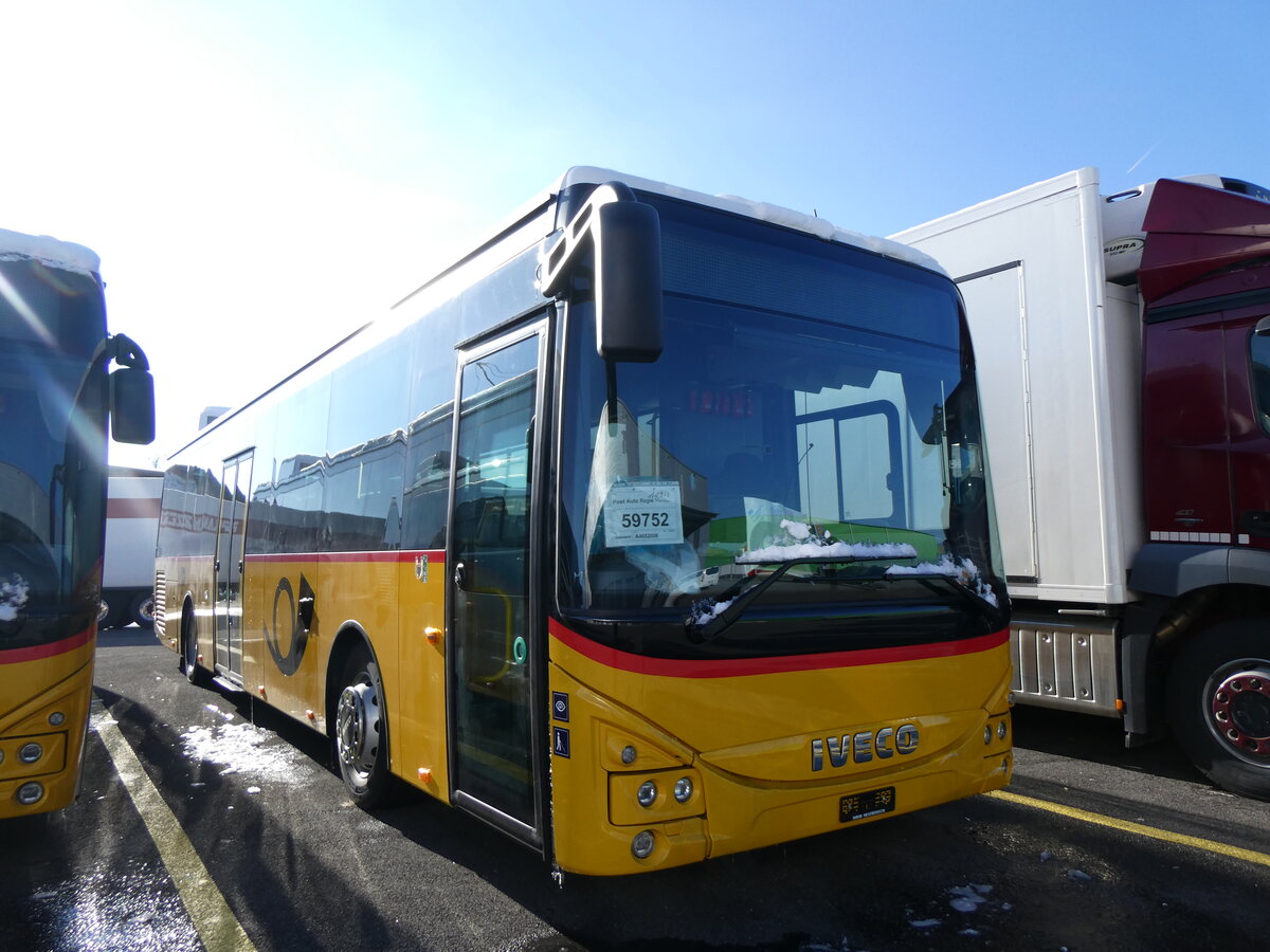 (258'782) - CarPostal Ouest - PID 11'972 - Iveco am 20. Januar 2024 in Kerzers, Interbus