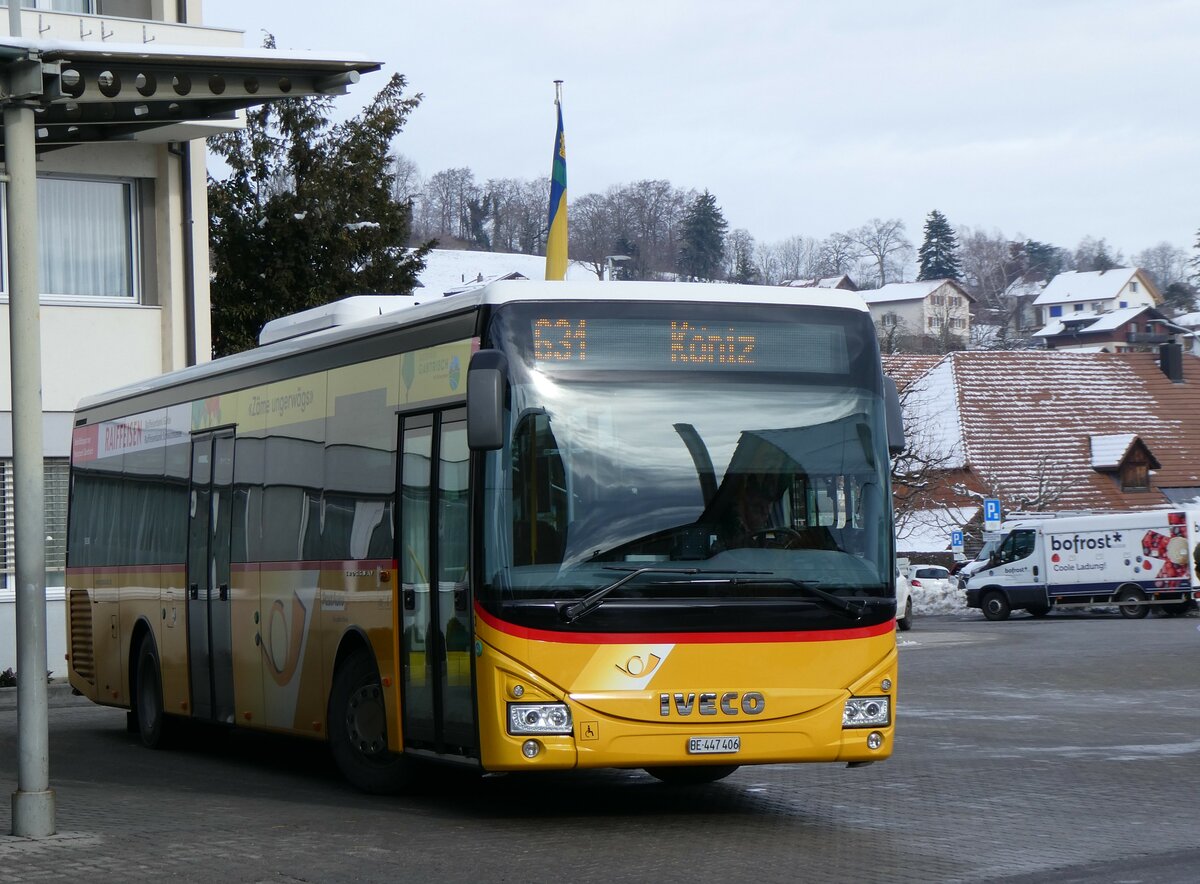 (258'829) - Engeloch, Riggisberg - Nr. 3/BE 447'406/PID 10'338 - Iveco am 22. Januar 2024 in Riggisberg, Post