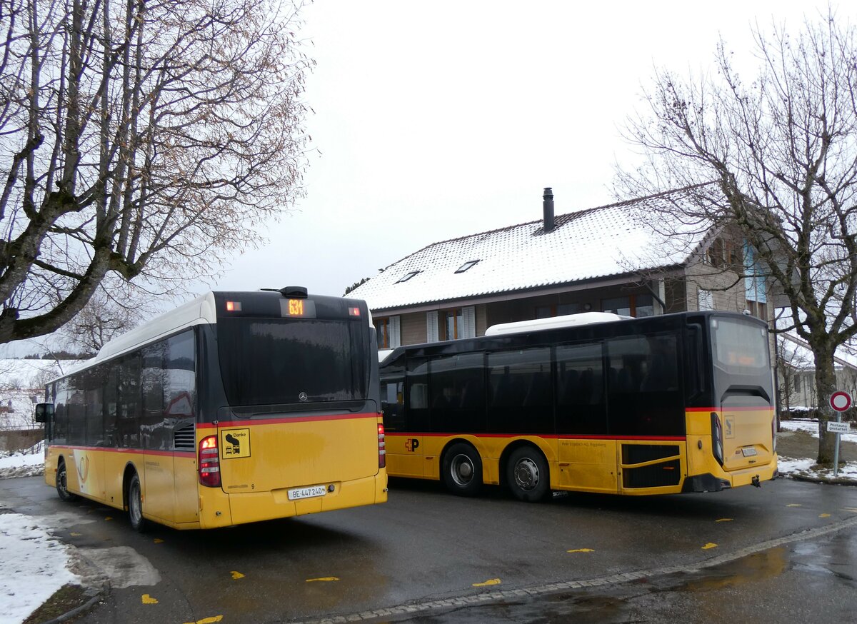 (258'851) - Engeloch, Riggisberg - Nr. 9/BE 447'240/PID 5578 - Mercedes am 22. Januar 2024 in Niedermuhlern, Baumgrtli