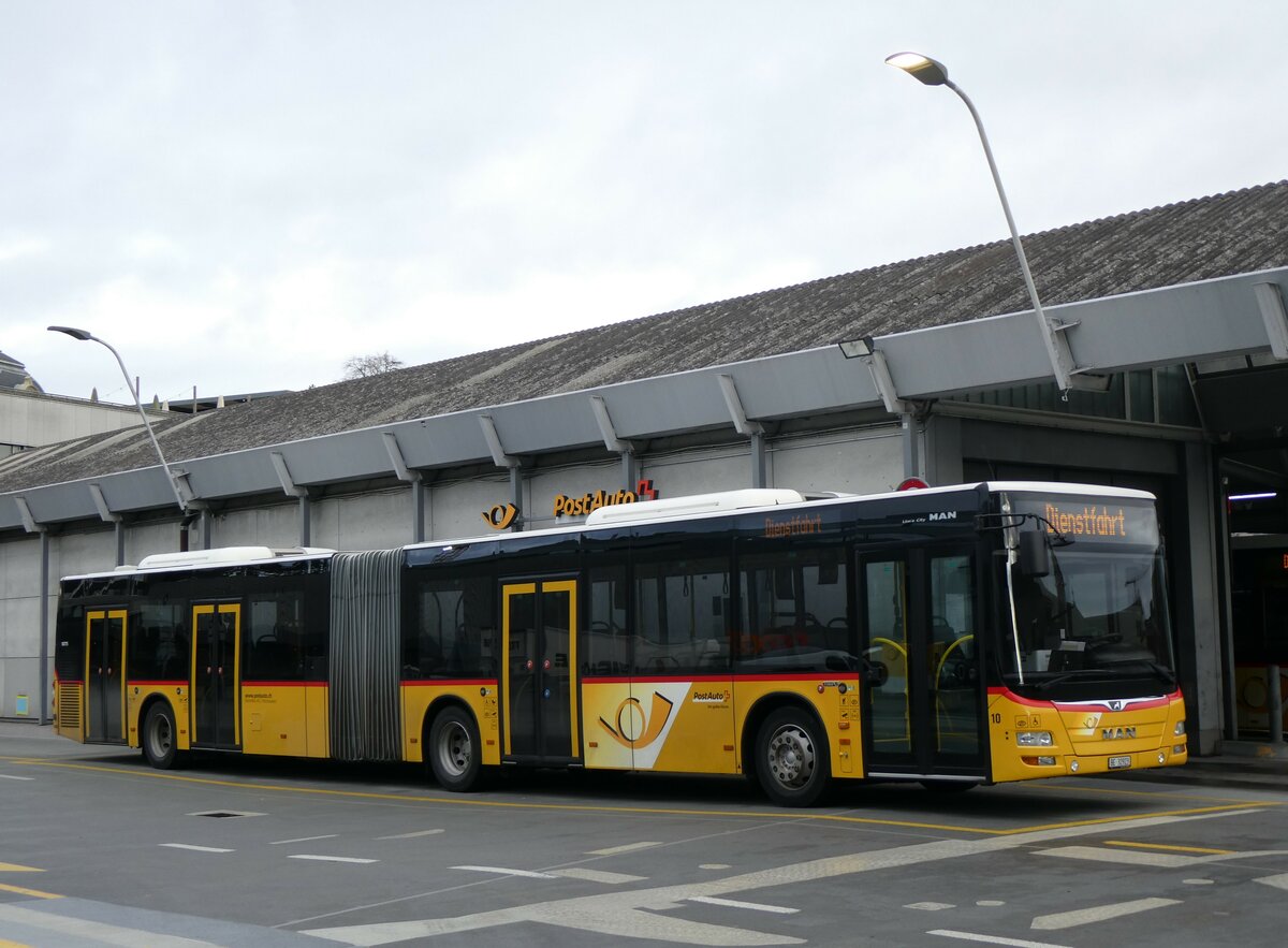 (258'870) - Steiner, Ortschwaben - Nr. 10/BE 32'923/PID 10'775 - MAN am 25. Januar 2024 in Bern, Postautostation