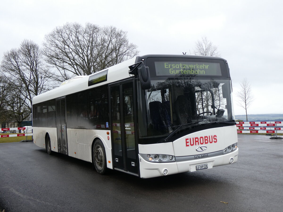 (259'214) - ARAG Ruswil - Nr. 32/LU 169'126 - Solaris am 8. Februar 2024 in Gurten, Gurten-Kulm (Einsatz Gurtenbahn)