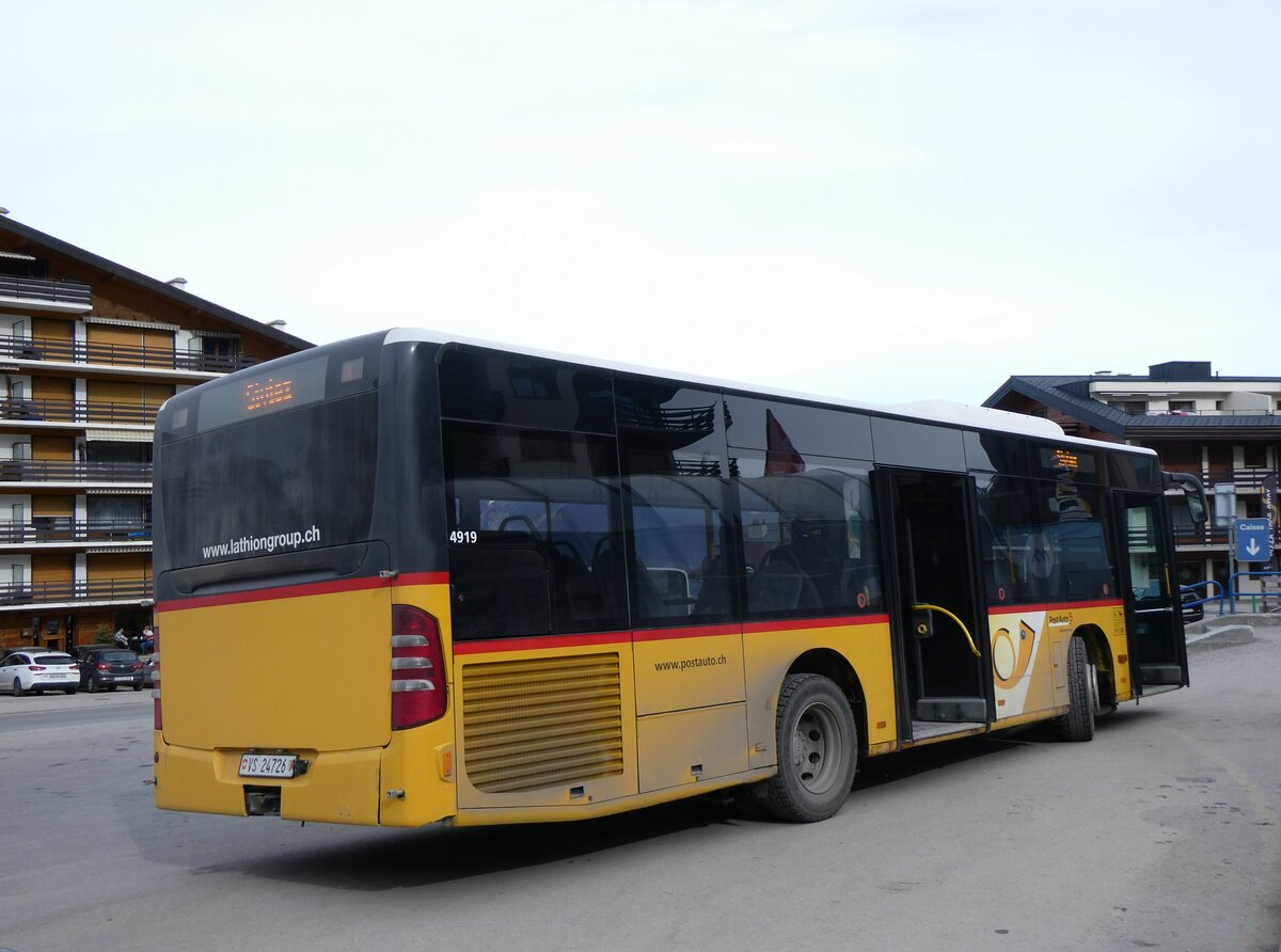 (259'363) - Lathion, Sion - Nr. 5/VS 24'726/PID 4919 - Mercedes (ex PostAuto Bern) am 16. Februar 2024 in Haute-Nendaz, Tlcabine