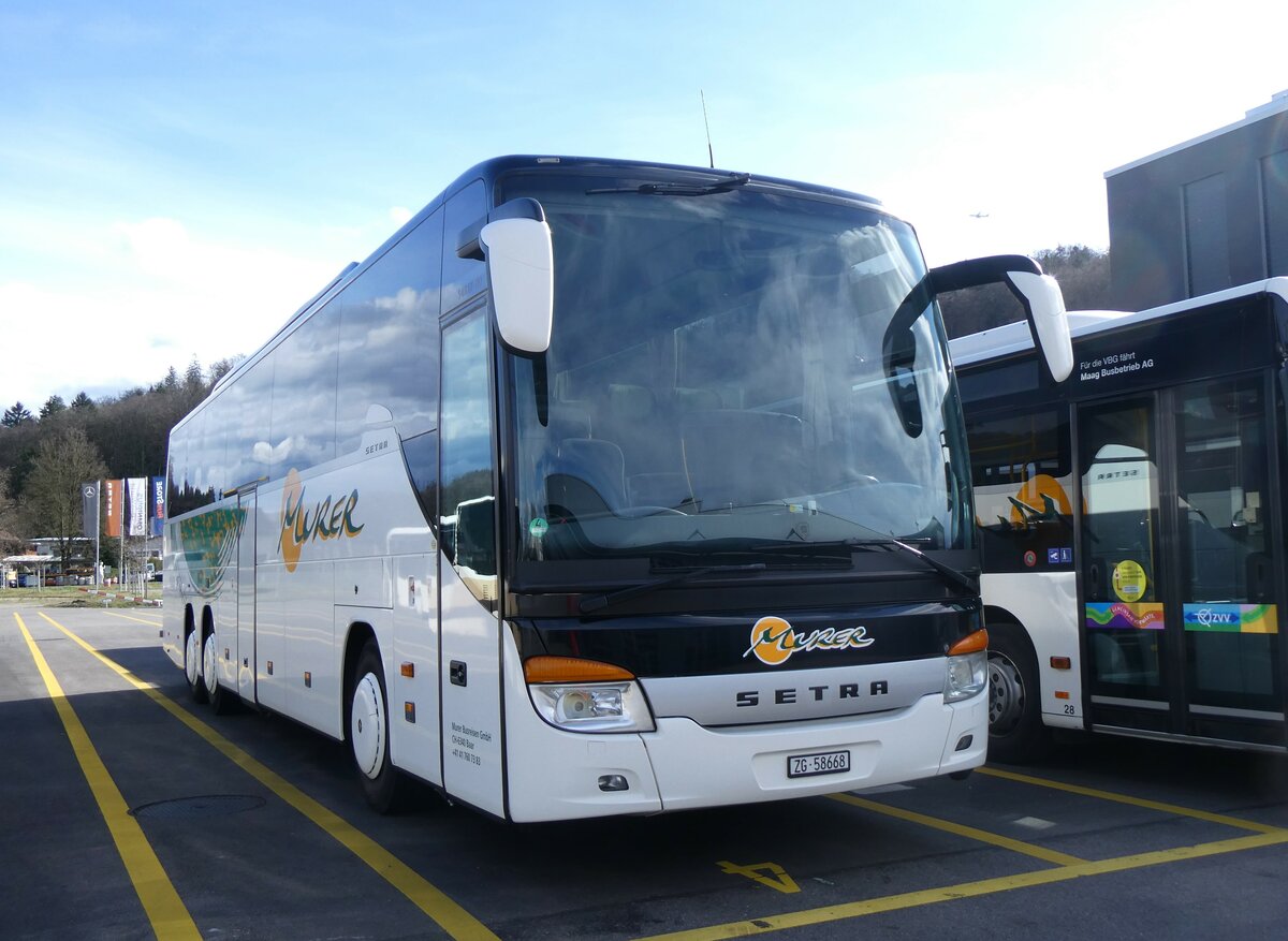 (259'589) - Murer, Baar - ZG 58'668 - Setra am 24. Februar 2024 in Winterthur, Daimler Buses