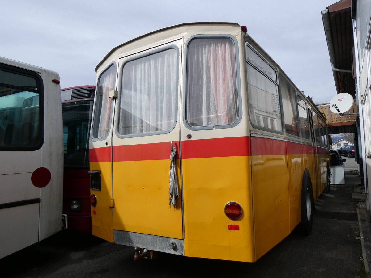 (259'894) - Strasser, Aadorf (Rtrobus) - Volvo/R&J (ex Moser, Flaach Nr. 4) am 2. Mrz 2024 in Faoug, MS Carrosserie