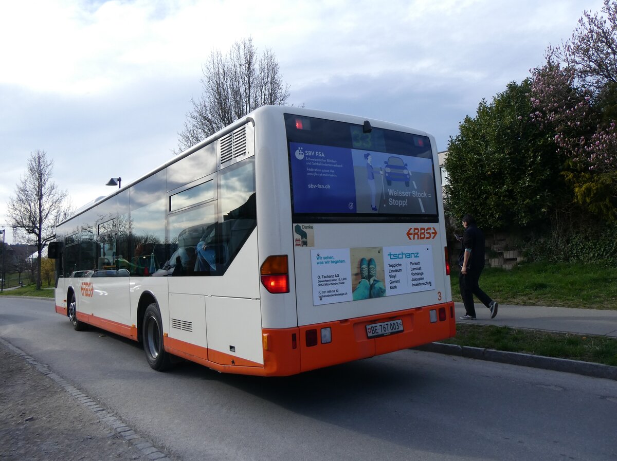 (260'056) - RBS Worblaufen - Nr. 3/BE 767'003 - Mercedes am 3. Mrz 2024 in Ittigen, Babimoosweg