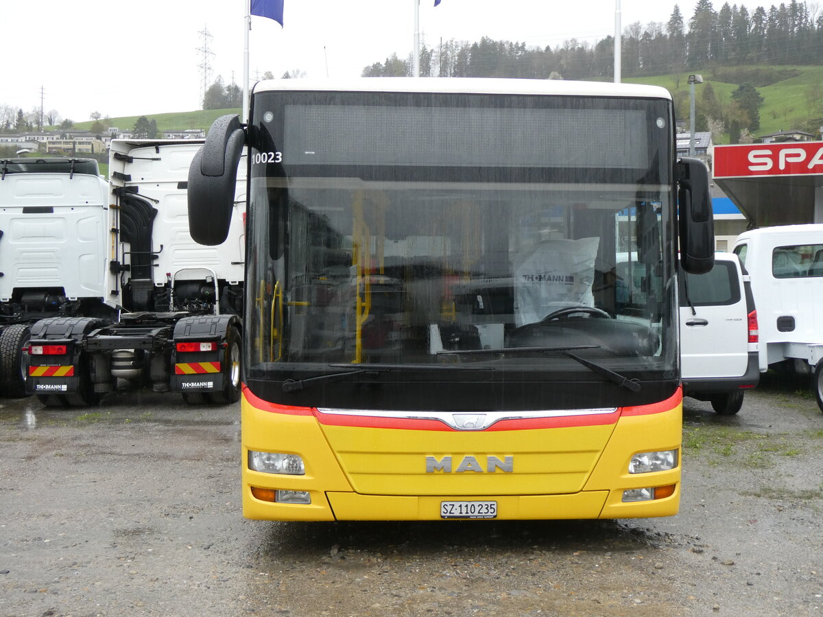 (260'888) - PostAuto Ostschweiz - SZ 110'235/PID 10'023 - MAN (ex Lienert&Ehrler, Einsiedeln; ex Schuler, Feusisberg) am 1. April 2024 in Schmerikon, Thomann