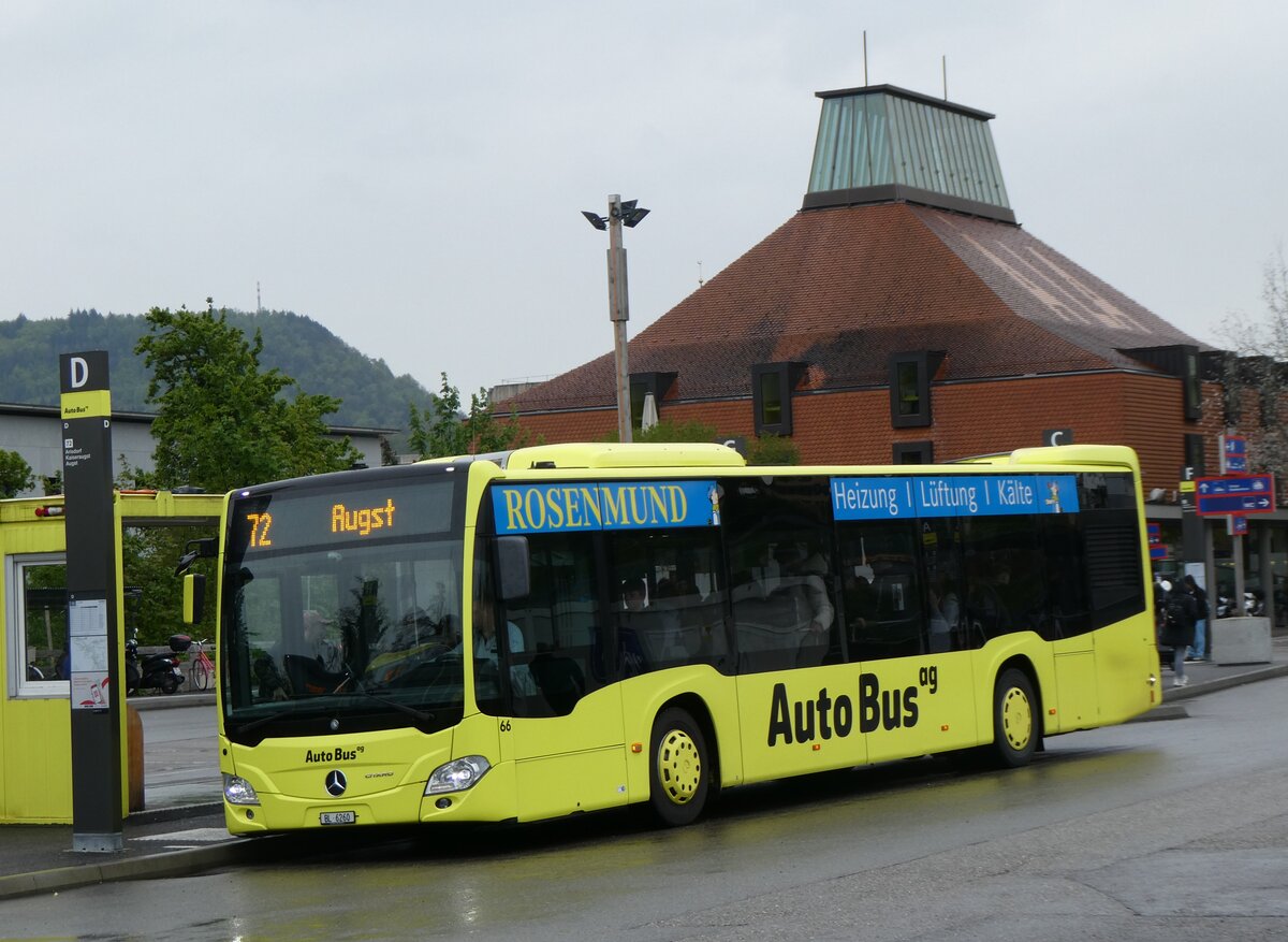 (261'549) - AAGL Liestal - Nr. 66/BL 6260 - Mercedes am 19. April 2024 beim Bahnhof Liestal