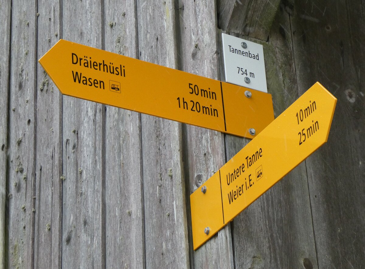 (261'645) - Wegweiser am 21. April 2024 in Weier im Emmental