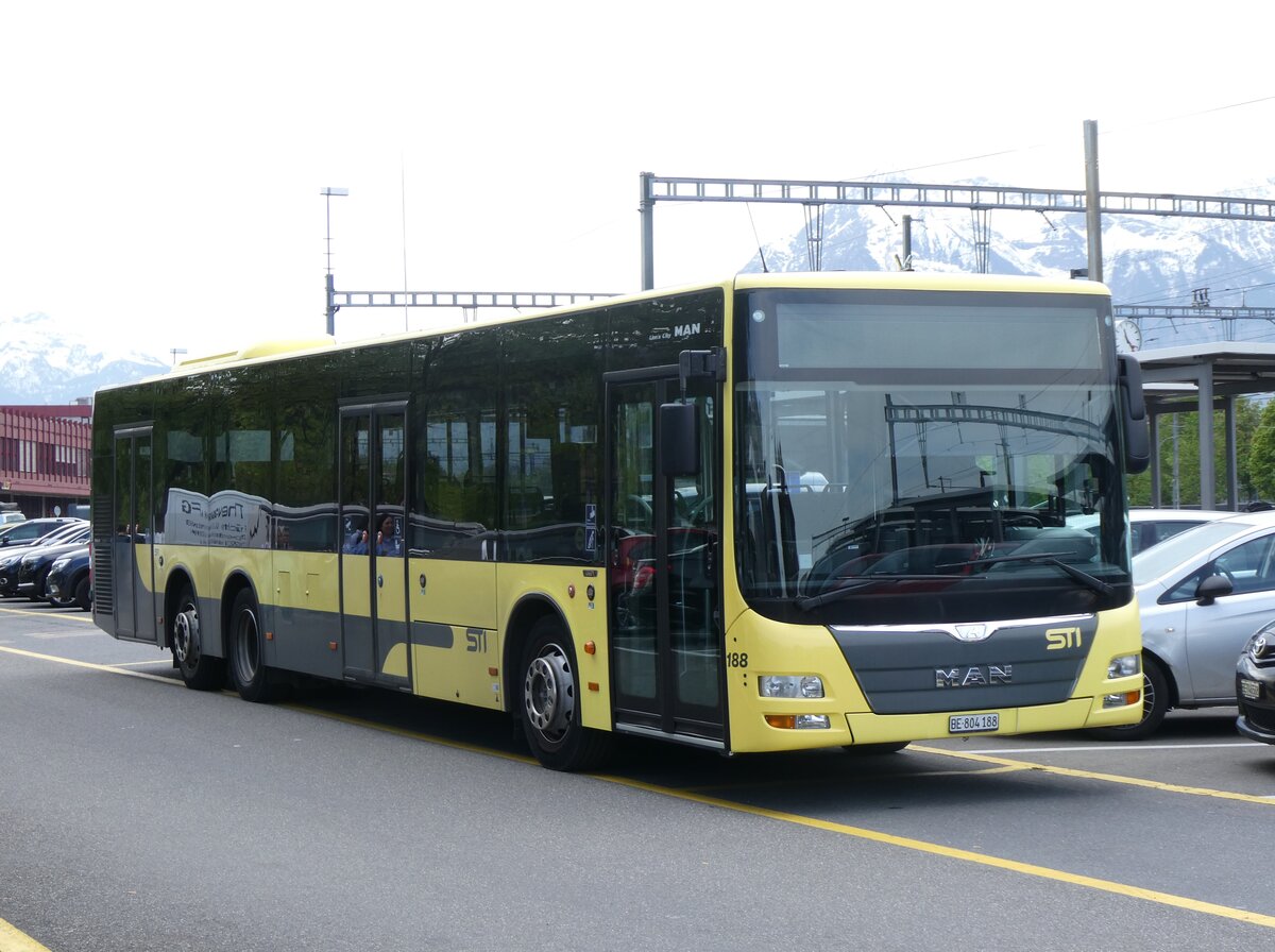 (261'856) - STI Thun - Nr. 188/BE 804'188 - MAN am 1. Mai 2024 in Thun, CarTerminal