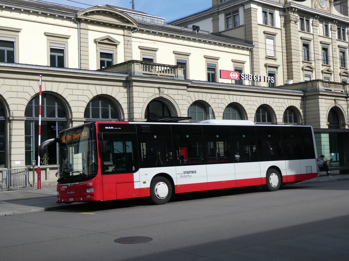 (261'888) - SW Winterthur - Nr. 236/ZH 602'236 - MAN am 4. Mai 2024 beim Hauptbahnhof Winterthur