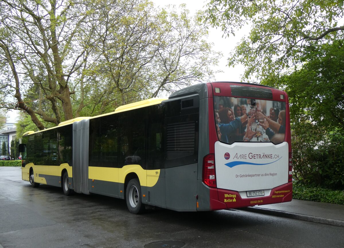 (262'177) - STI Thun - Nr. 170/BE 752'170 - Mercedes am 6. Mai 2024 beim Bahnhof Thun (Kante X)