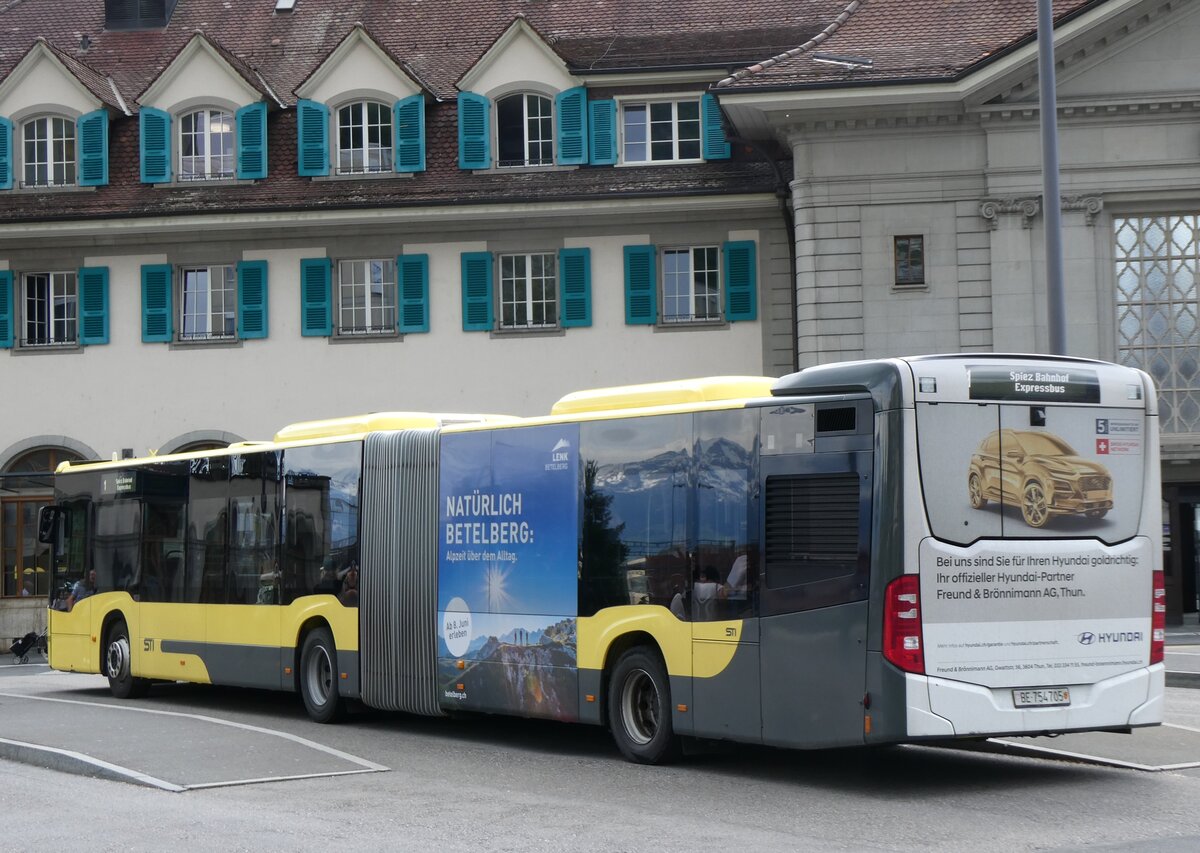 (262'370) - STI Thun - Nr. 705/BE 754'705 - Mercedes am 14. Mai 2024 beim Bahnhof Thun