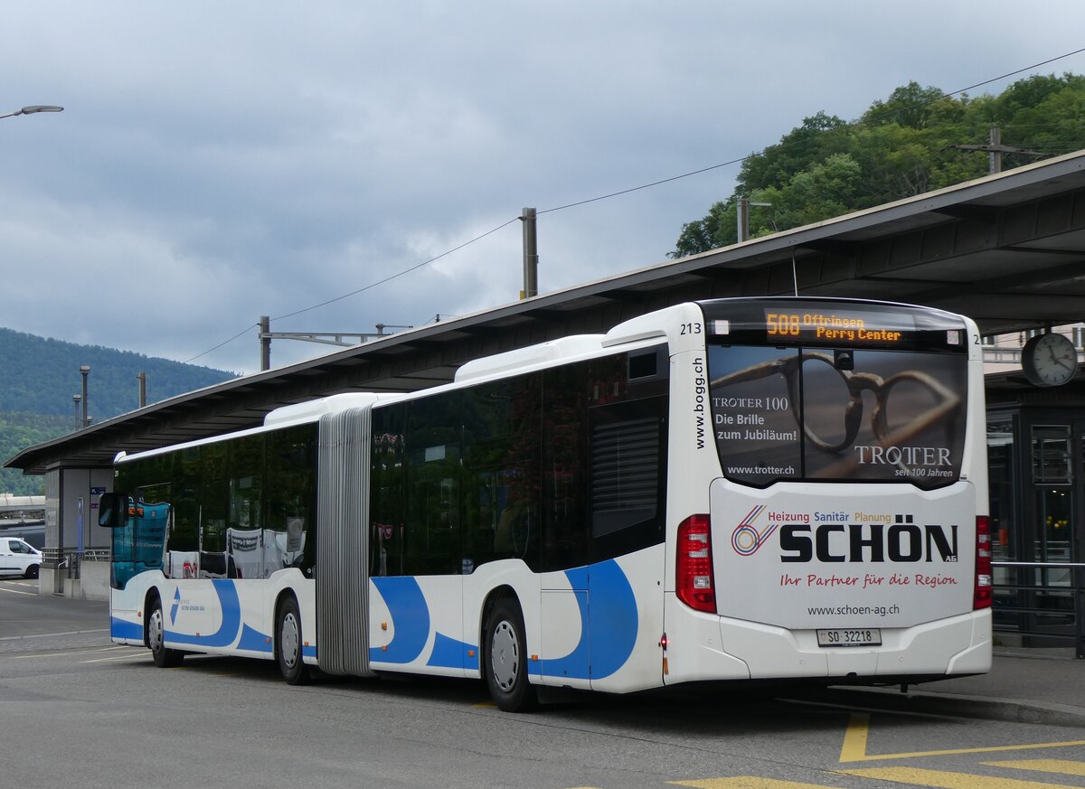 (262'430) - BOGG Wangen b.O. - Nr. 213/SO 32'218 - Mercedes am 16. Mai 2024 beim Bahnhof Olten