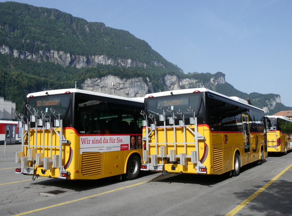 (264'075) - Flck, Brienz - Nr. 25/BE 868'725/PID 11'594 - Iveco am 29. Juni 2024 in Meiringen, Postautostation