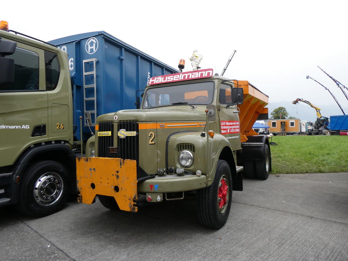 (264'169) - H�uselmann, Bern - Nr. 2 - Scania am 29. Juni 2024 in Interlaken, Flugplatz