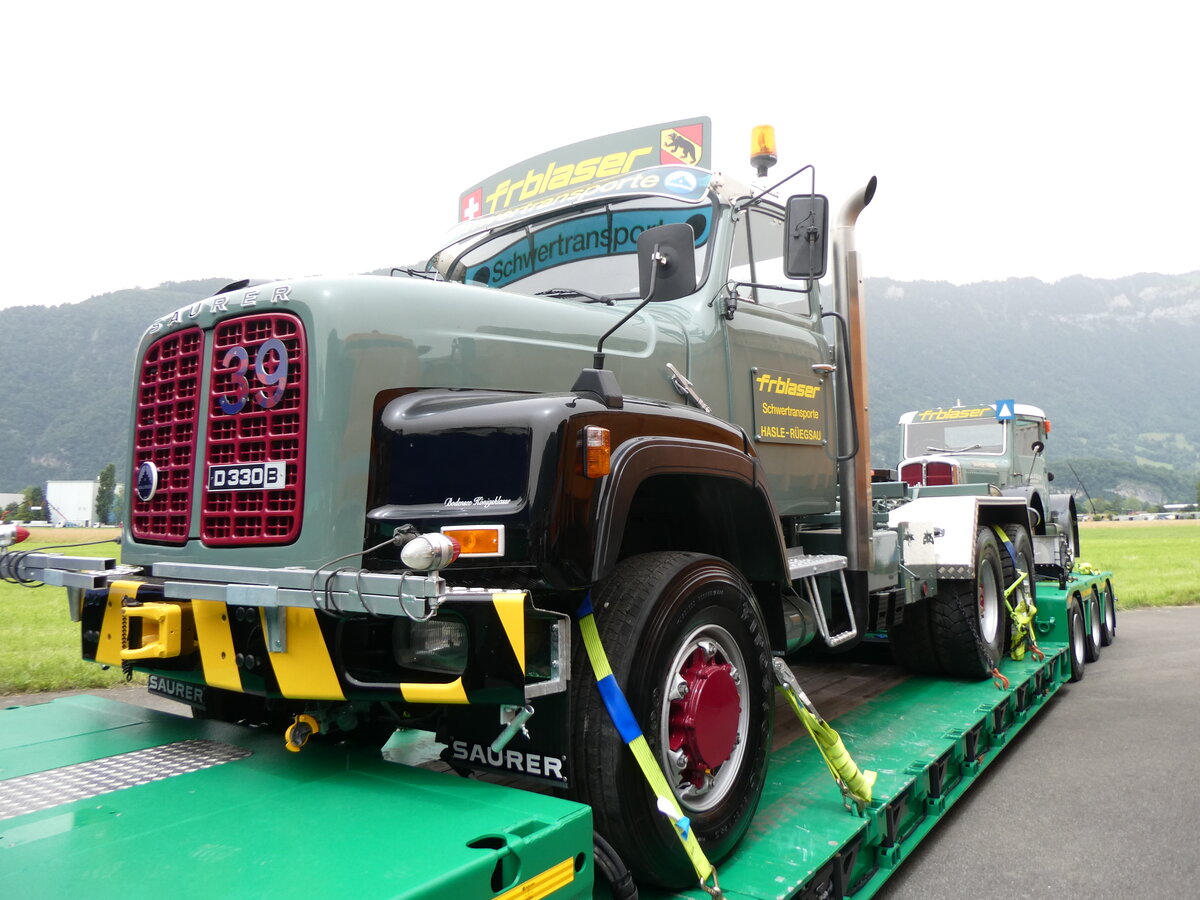 (264'182) - Blaser, Hasle-R�egsau - Nr. 39 - Saurer am 29. Juni 2024 in Interlaken, Flugplatz