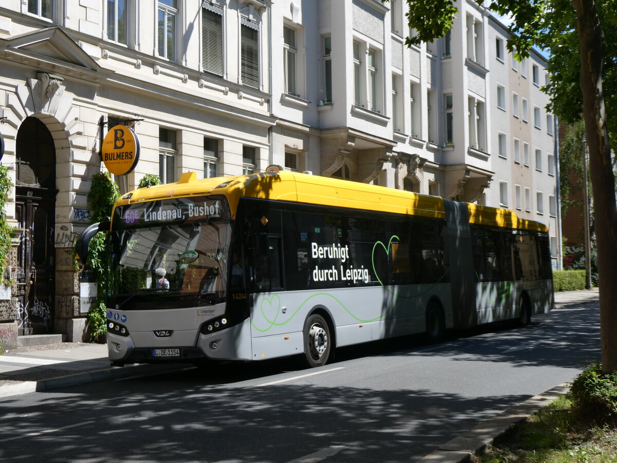 (264'452) - LVB Leipzig - Nr. 14'244/L-DE 1154 - eVDL am 9. Juli 2024 in Leipzig, Karl-Liebknecht-/Kurt-Eisner-Strasse