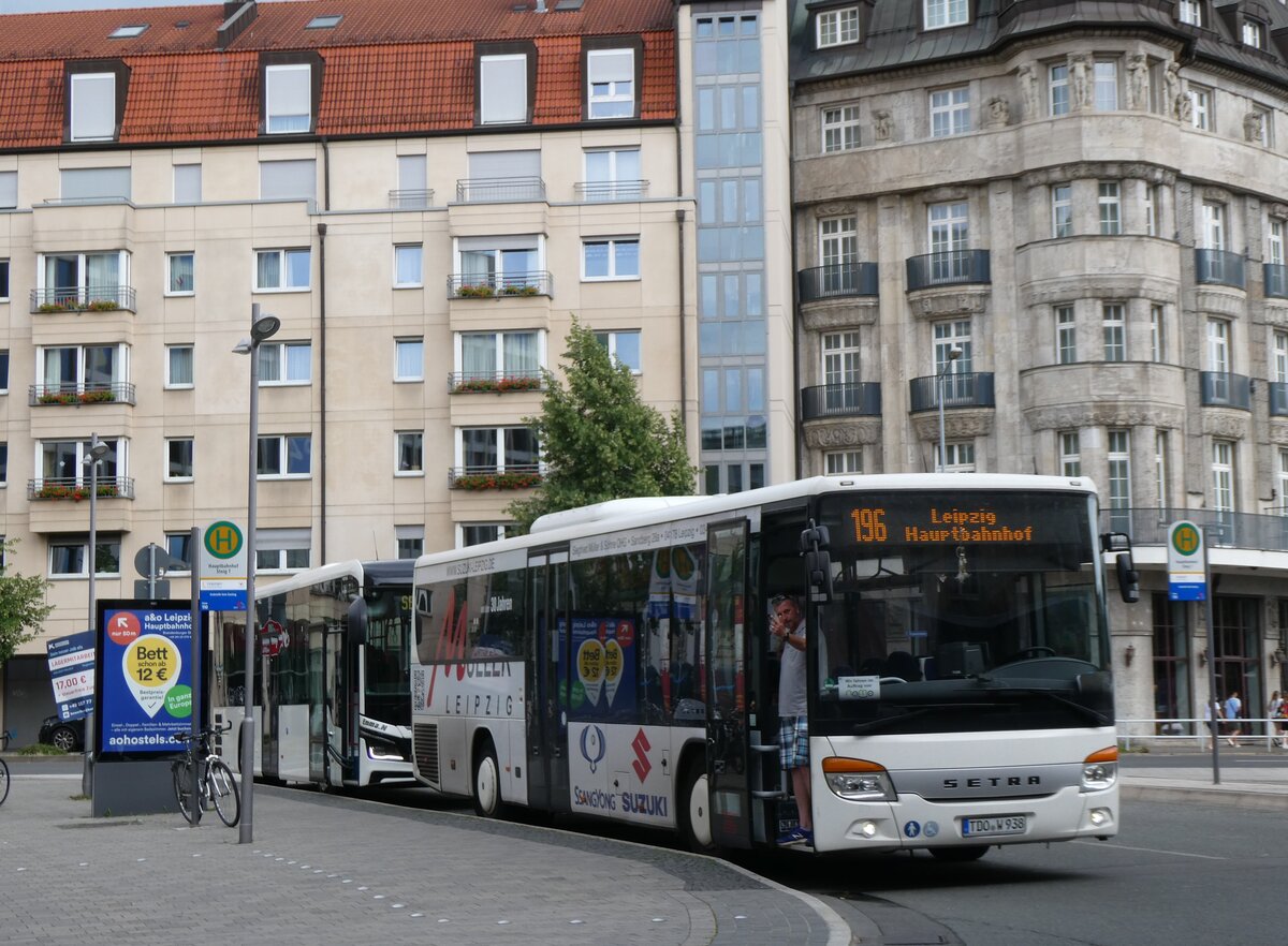 (264'627) - Auto-Webel, Delitzsch - TDO-W 938 - Setra am 10. Juli 2024 beim Hauptbahnhof Leipzig