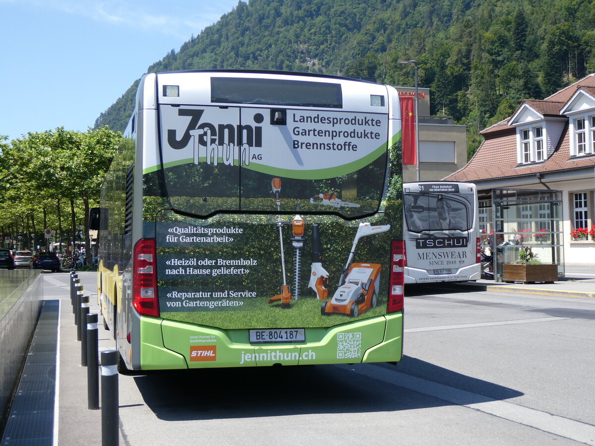 (264'892) - STI Thun - Nr. 187/BE 804'187 - Mercedes am 19. Juli 2024 beim Bahnhof Interlaken Ost