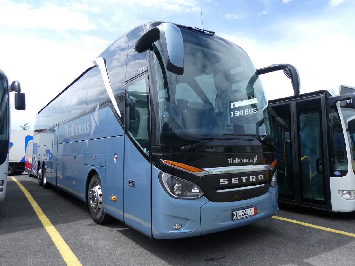 (264'937) - Aus Schweden: Thellsbuss, Staffanstorp - KU 242 A - Setra am 21. Juli 2024 in Kerzers, Interbus (deutsches Kennzeichen)