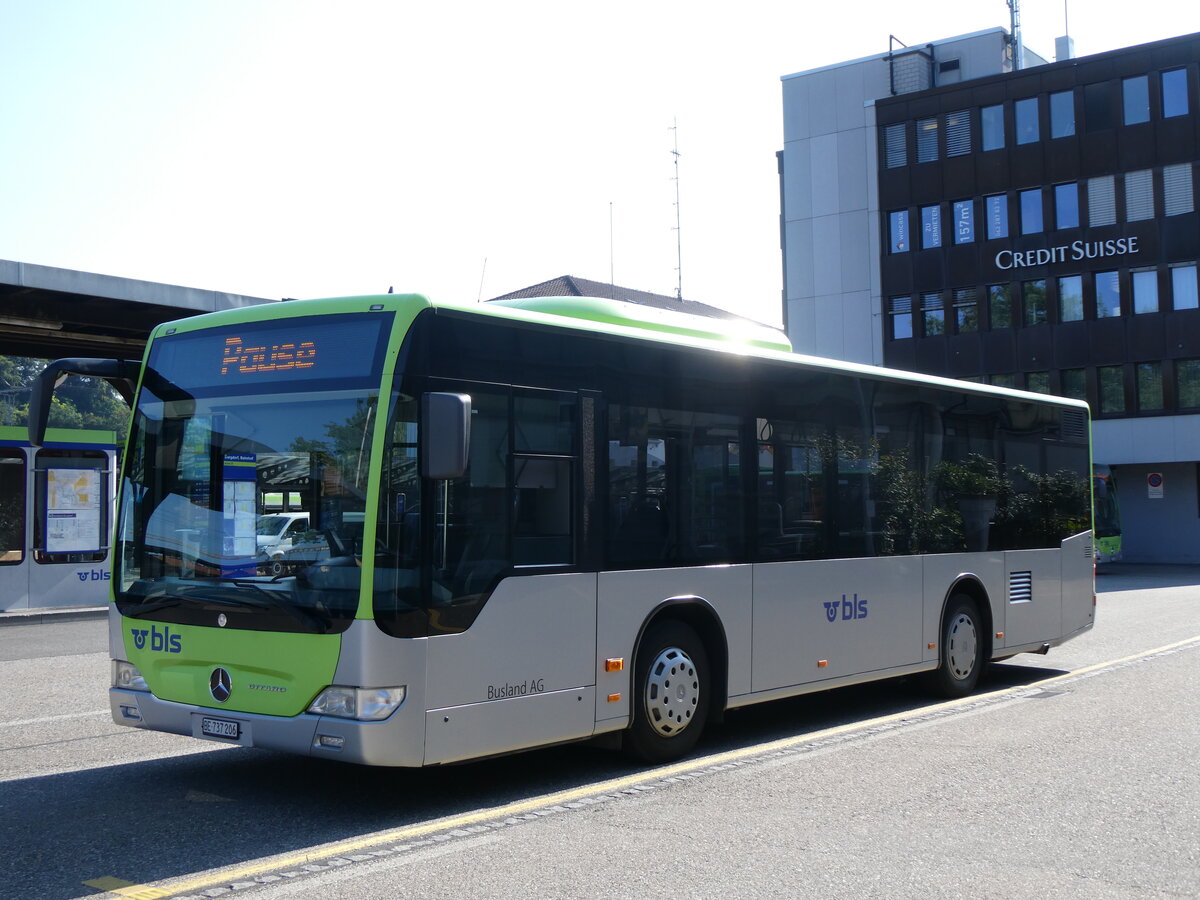 (264'987) - Busland, Burgdorf - Nr. 206/BE 737'206 - Mercedes am 25. Juli 2024 beim Bahnhof Burgdorf