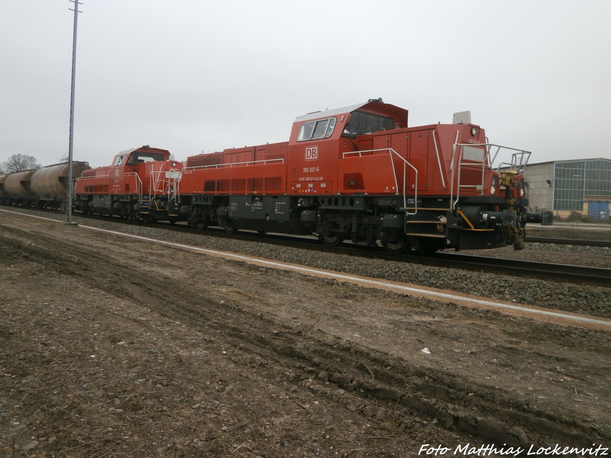 265 021-6 und 265 019-0 in Halle-Trotha am 12.3.15