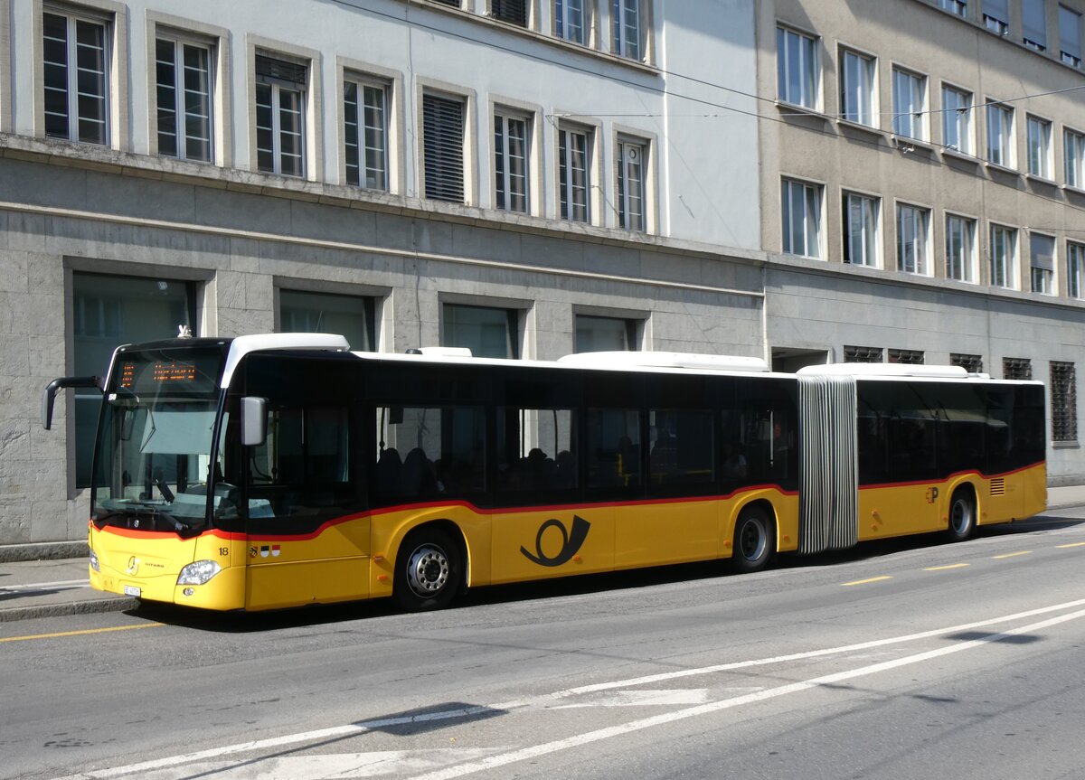 (265'261) - Steiner, Ortschwaben - Nr. 18/BE 42'726/PID 5549 - Mercedes am 30. Juli 2024 beim Bahnhof Biel