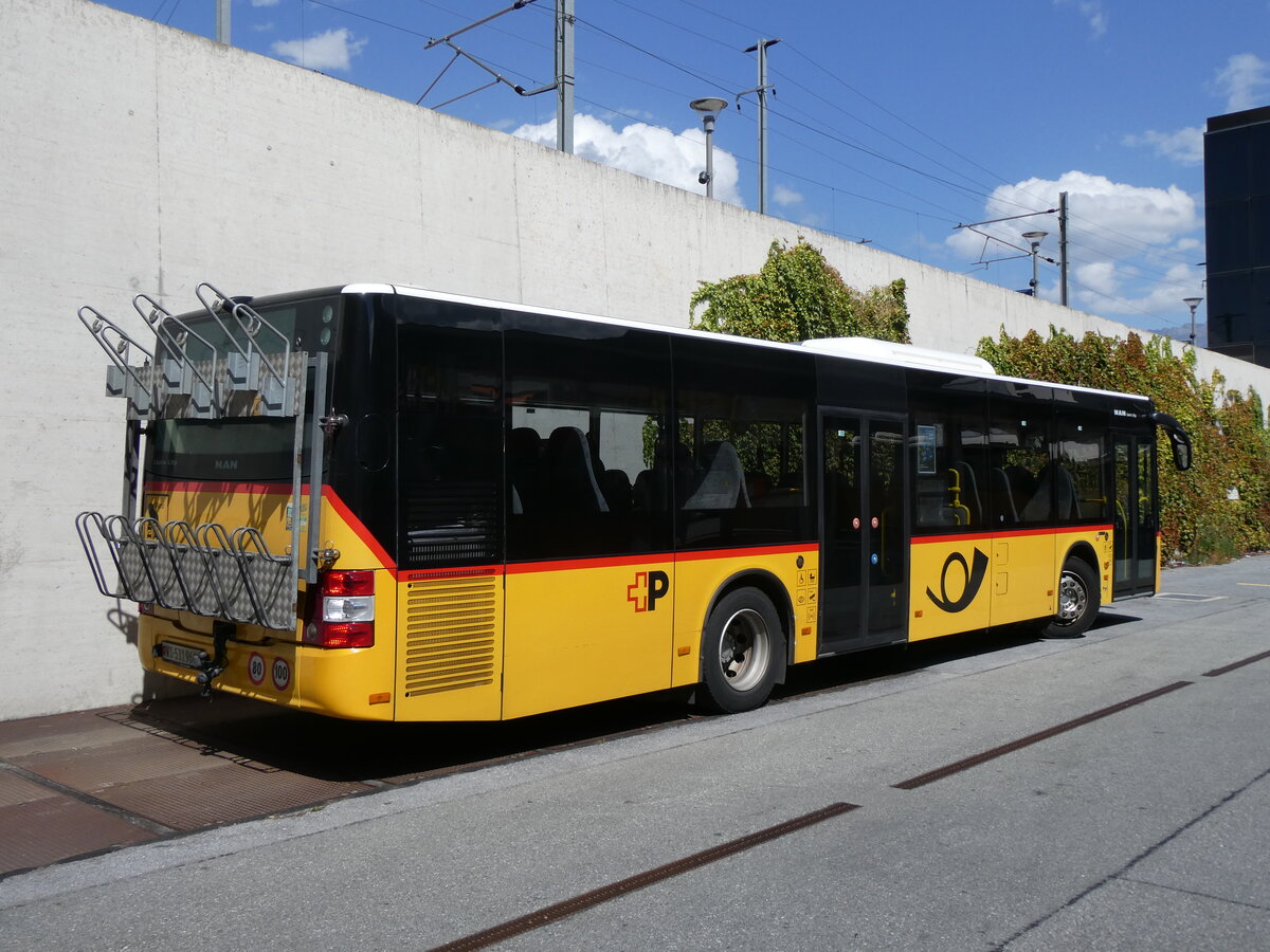 (265'732) - PostAuto Wallis - VS 531'960/PID 10'600 - MAN (ex CarPostal Ouest) am 16. August 2024 beim Bahnhof Visp