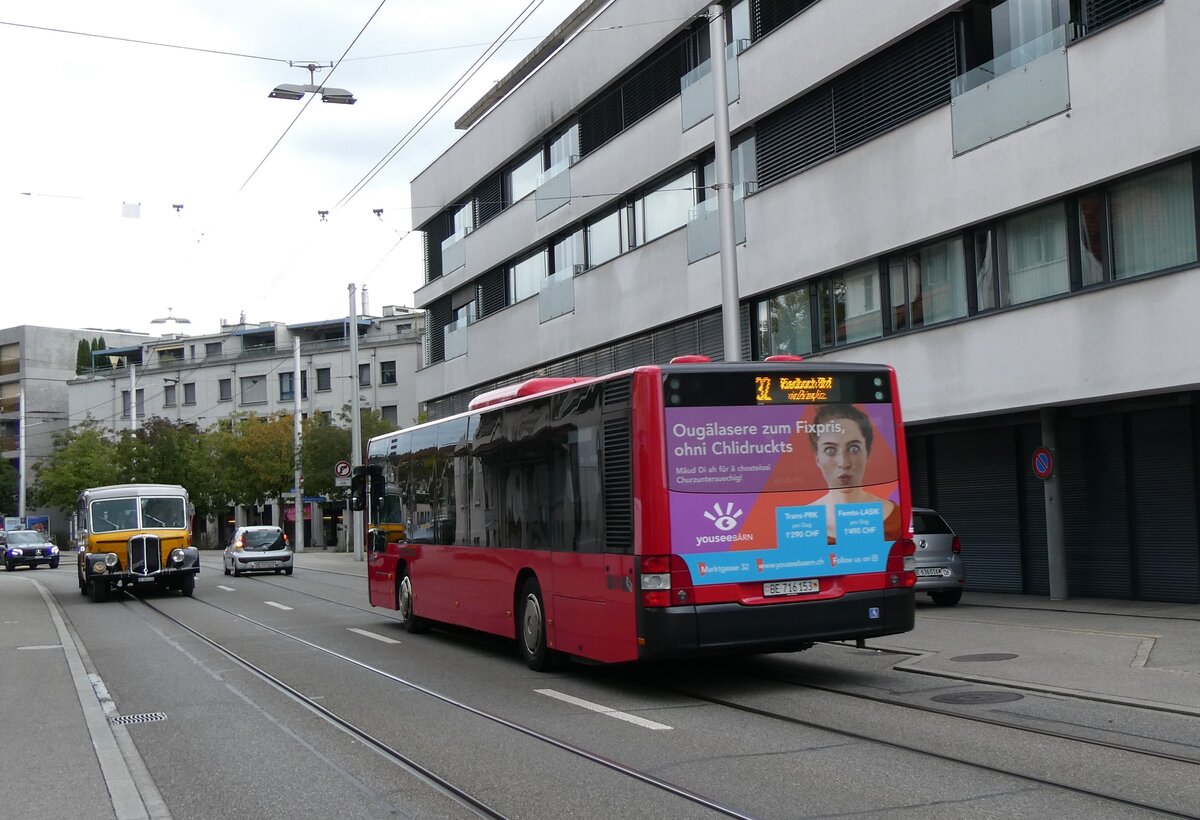 (267'017) - Bernmobil, Bern - Nr. 153/BE 716'153 - MAN am 14. September 2024 in Bern, Bachmtteli 