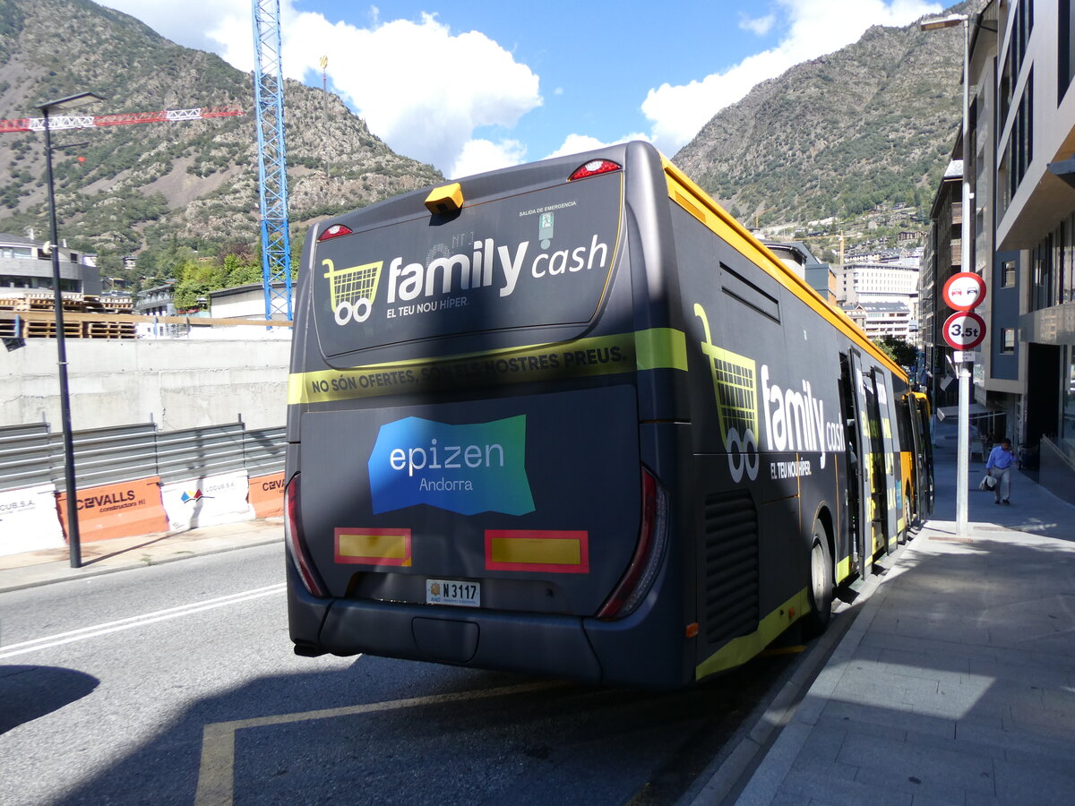 (267'290) - Nadal, Andorra la Vella - N3117 - Iveco am 19. September 2024 in Andorra la Vella, La Uni