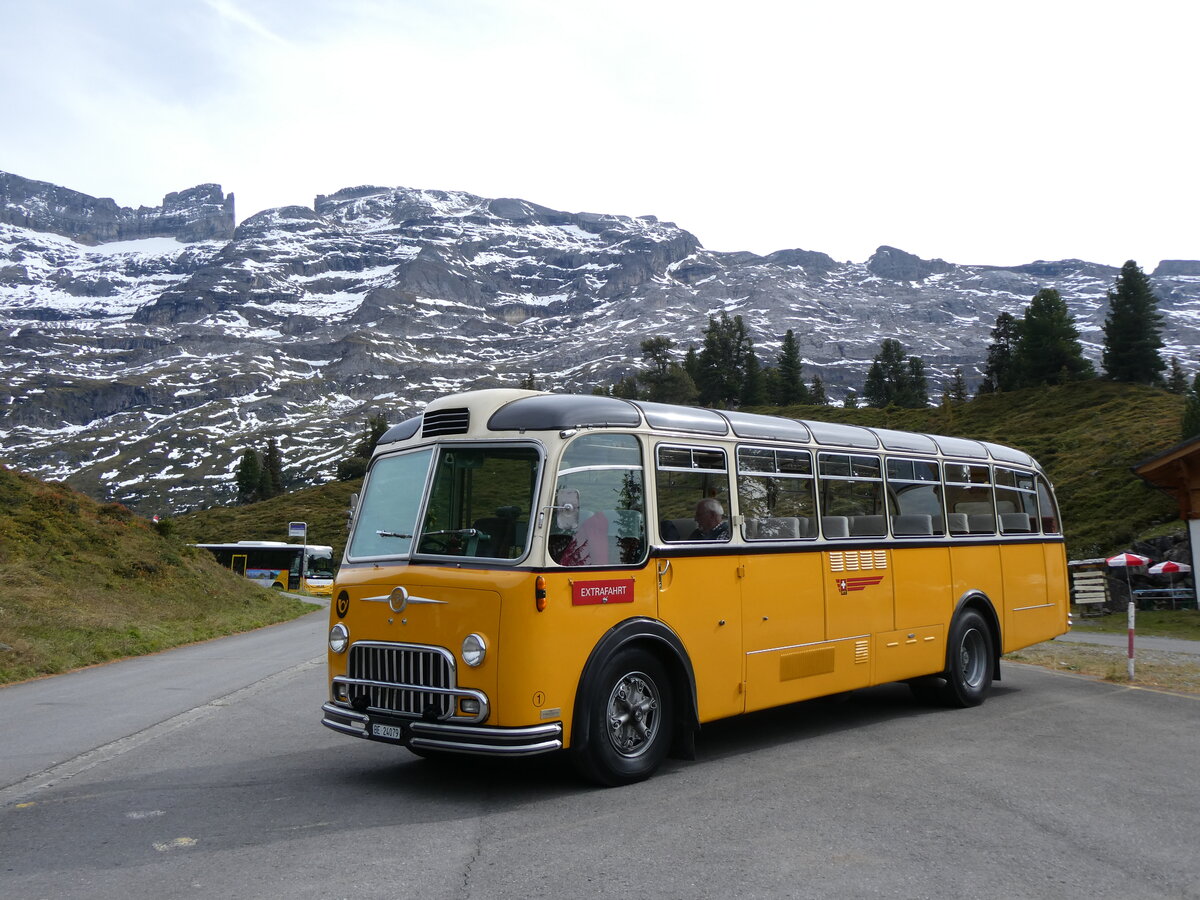 (267'473) - Gast, Reutigen - Nr. 1/BE 24'079 - FBW/FHS (ex Lambach, Gommiswald; ex Hotz, Rickenbach bei Wil/TG; ex P 24'079; ex P 21'579) am 22. September 2024 auf der Engstlenalp