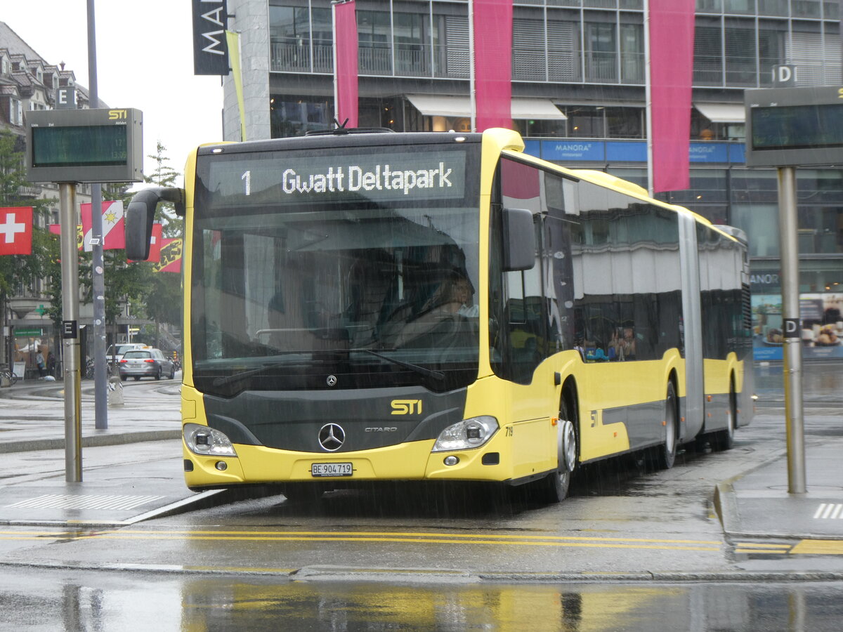 (267'523) - STI Thun - Nr. 719/BE 904'719 - Mercedes am 23. September 2024 beim Bahnhof Thun