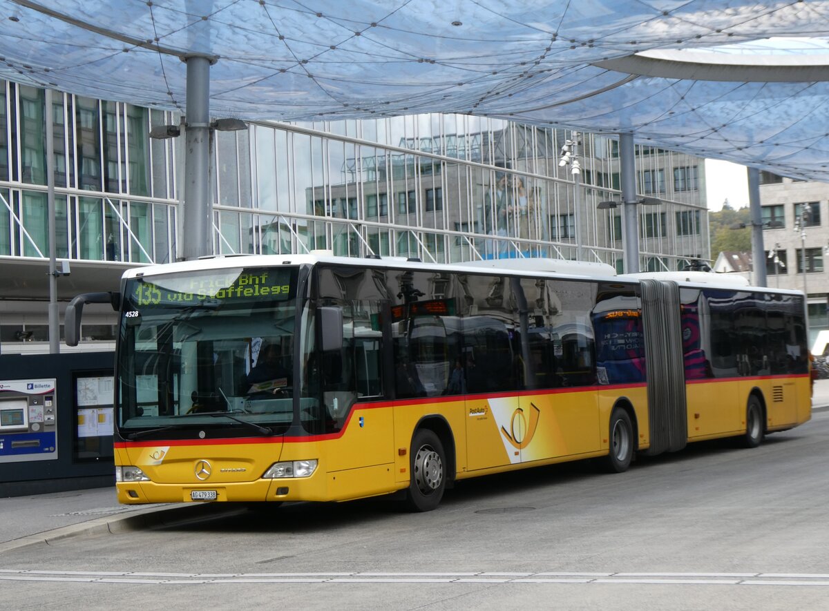 (267'673) - PostAuto Nordschweiz - AG 479'338/PID 4528 - Mercedes (ex SO 149'615) am 3. Oktober 2024 beim Bahnhof Aarau