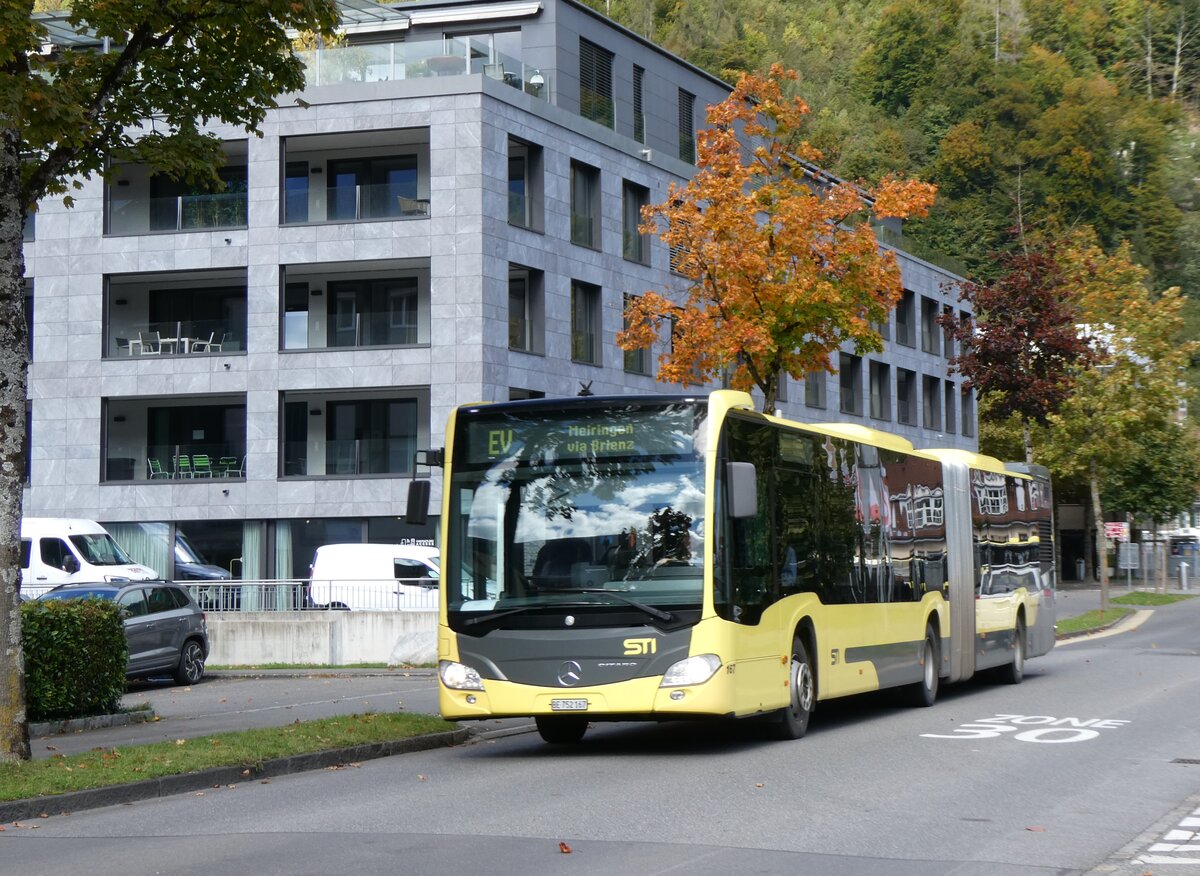 (267'816) - STI Thun - Nr. 167/BE 752'167 - Mercedes am 7. Oktober 2024 beim Bahnhof Interlaken Ost