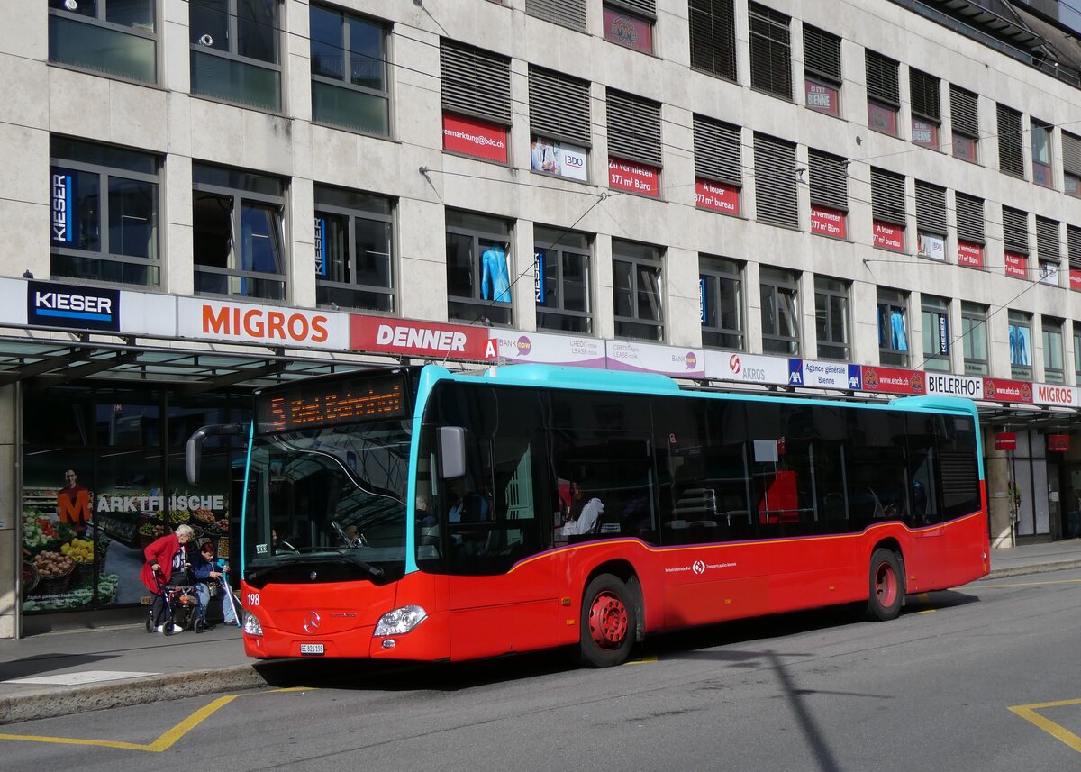 (267'966) - VB Biel - Nr. 198/BE 821'198 - Mercedes am 11. Oktober 2024 in Biel, Guisanplatz