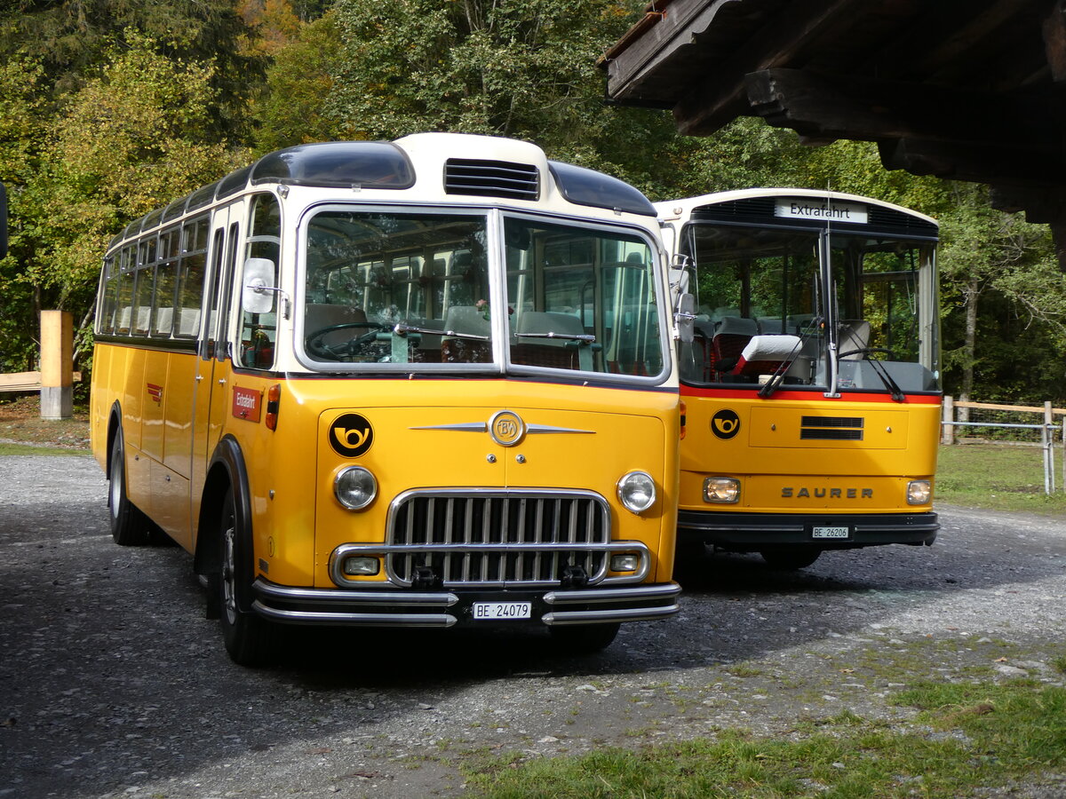 (268'028) - Gast, Reutigen - Nr. 1/BE 24'079 - FBW/FHS (ex Lambach, Gommiswald; ex Hotz, Rickenbach bei Wil/TG; ex P 24'079; ex P 21'579) am 12. Oktober 2024 in Kiental, Loosplattenalp