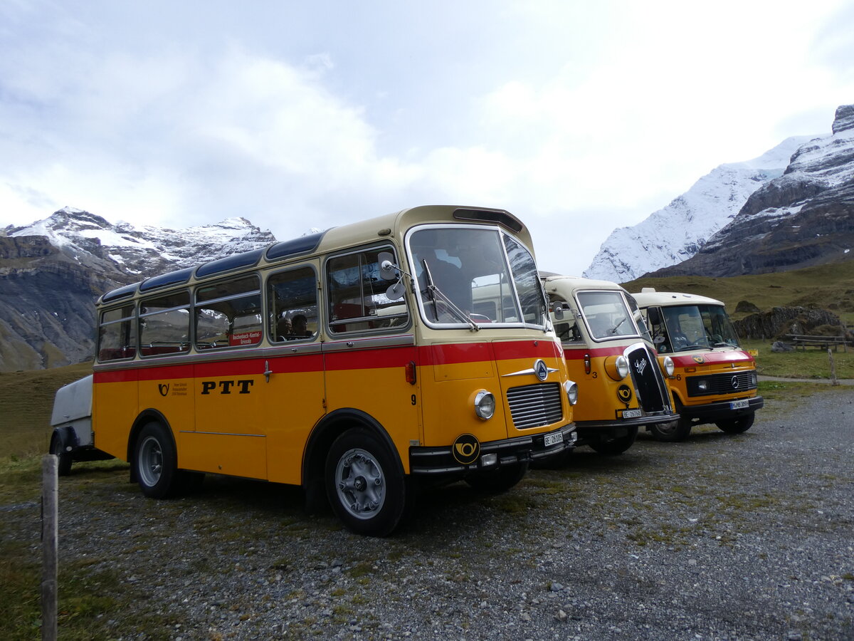 (268'117) - Schmid, Thrishaus - Nr. 9/BE 26'105 - Saurer/R&J (ex Geiger, Adelboden Nr. 9) am 12. Oktober 2024 auf dem Bundlger