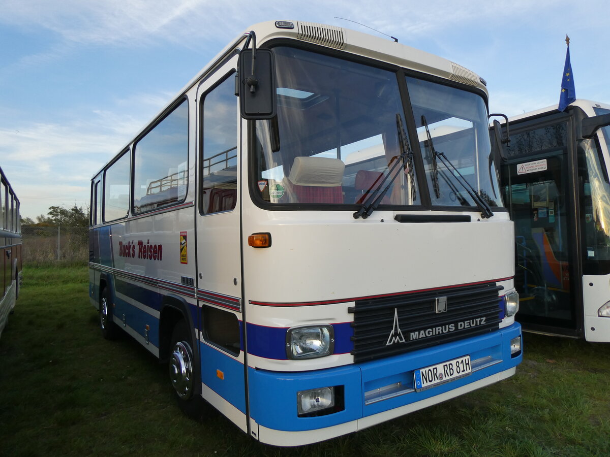 (268'479) - Aus Deutschland: Buch's Reisen, Grossheiden - NOR-RB 81H - Magirus-Deutz am 25. Oktober 2024 in Kintzheim, Cigoland