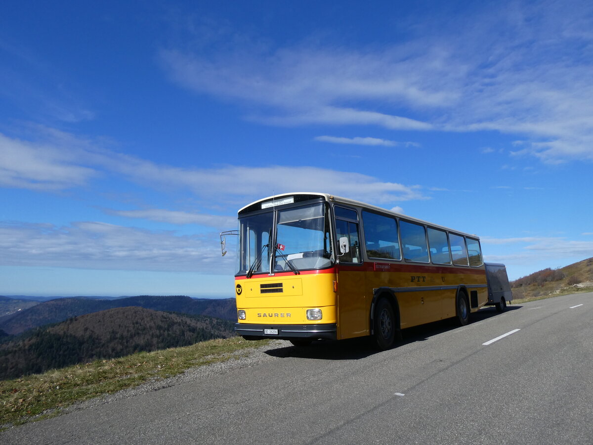 (268'750) - Aus der Schweiz: Schmid, Thrishaus - BE 26'206 - Saurer/Tscher (ex P 24'244) am 27. Oktober 2024 bei Rothenbach