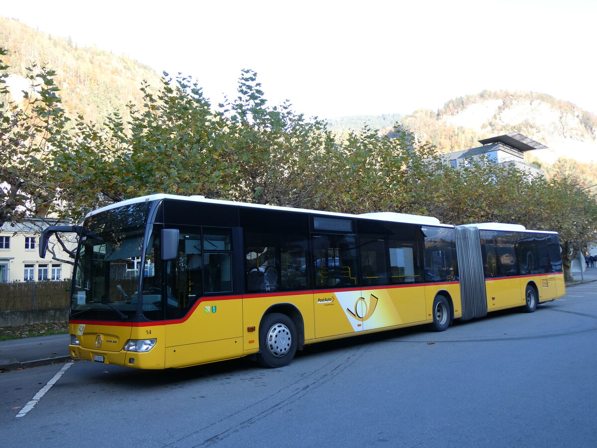 (268'883) - Eurobus, Arbon - Nr. 14/TG 239'027/PID 5330 - Mercedes am 1. November 2024 beim Bahnhof Meiringen