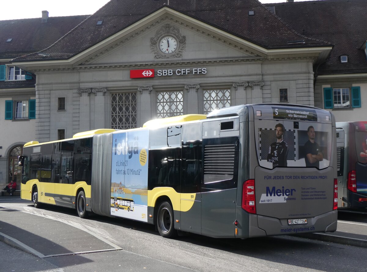 (268'936) - STI Thun - Nr. 714/BE 427'714 - Mercedes am 3. November 2024 beim Bahnhof Thun