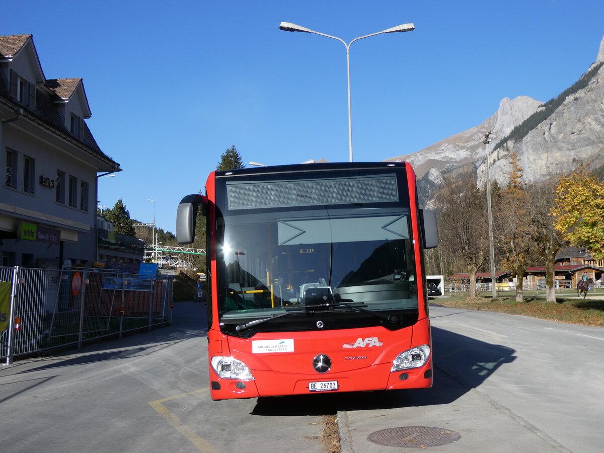 (268'952) - AFA Adelboden - Nr. 30/BE 26'703 - Mercedes am 5. November 2024 beim Bahnhof Kandersteg