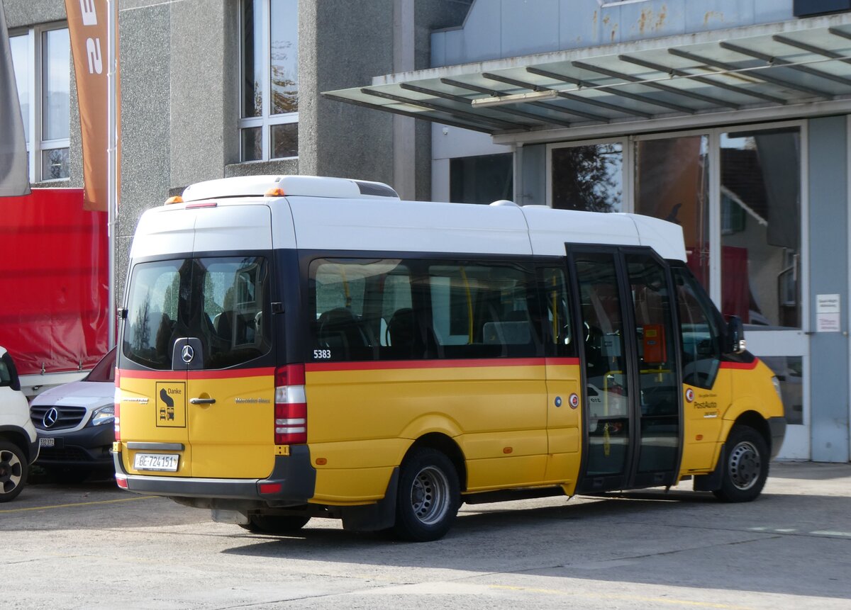 (268'967) - PostAuto Bern - BE 724'151/PID 5383 - Mercedes am 6. November 2024 in Thun, Garage STI