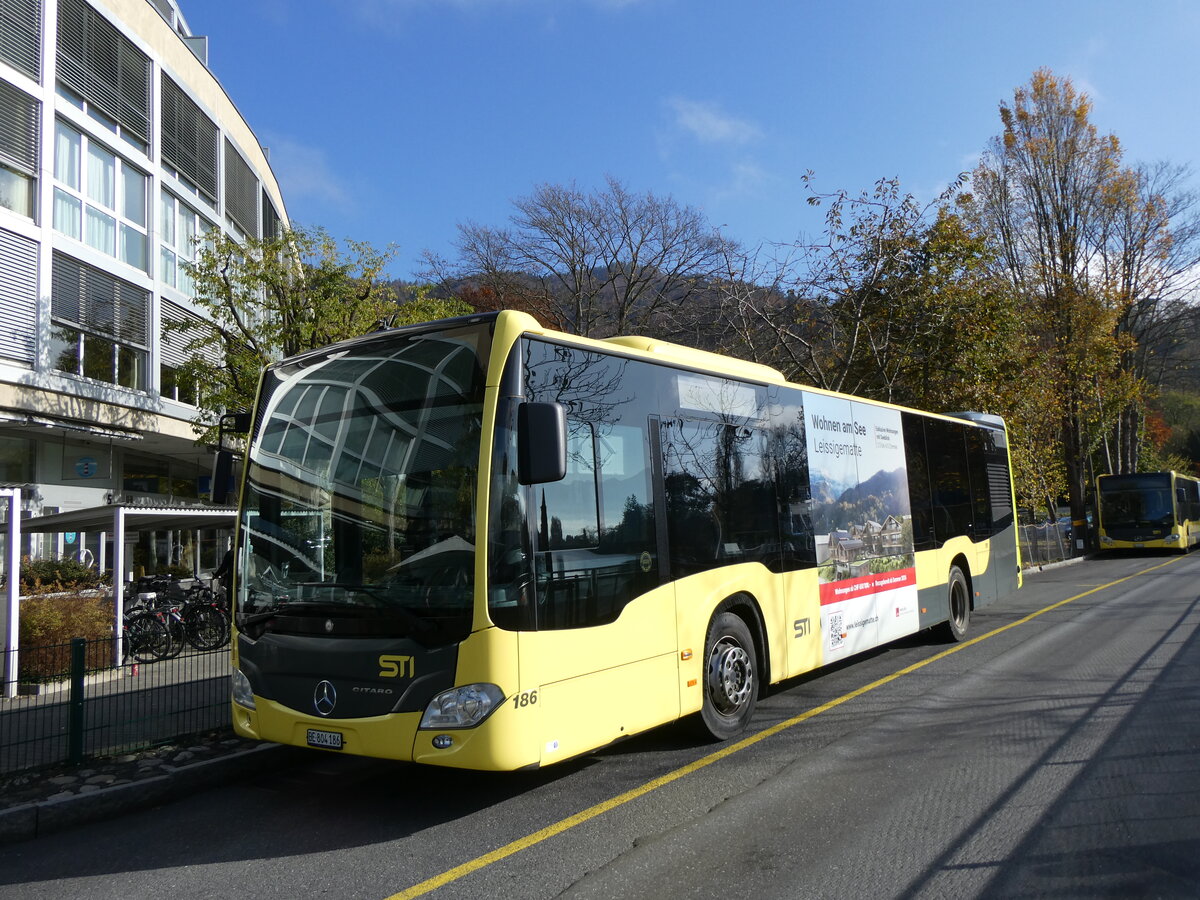 (269'007) - STI Thun - Nr. 186/BE 804'186 - Mercedes am 8. November 2024 bei der Schifflndte Thun