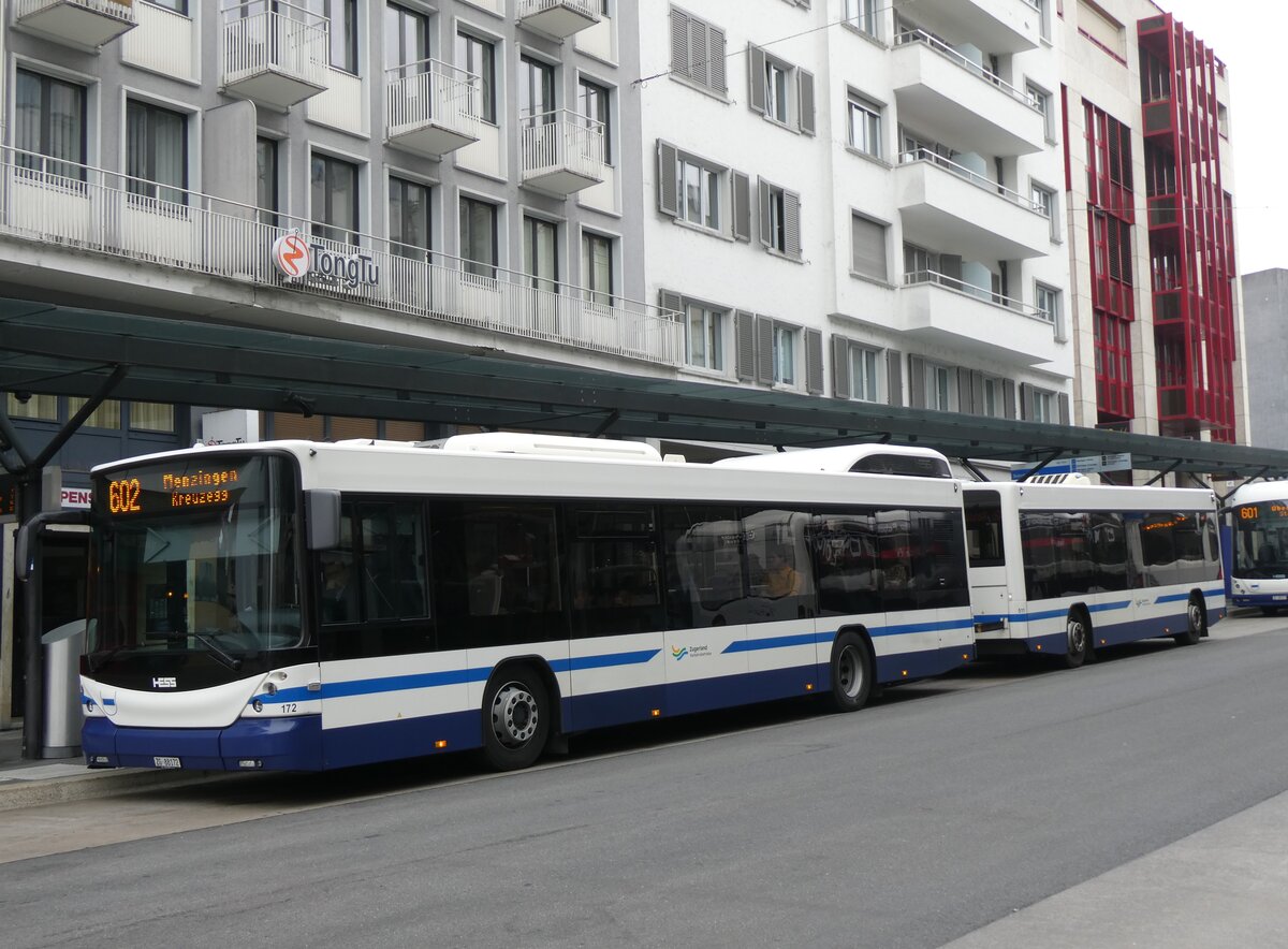 (269'056) - ZVB Zug - Nr. 172/ZG 88'172 - Hess am 9. November 2024 beim Bahnhof Zug