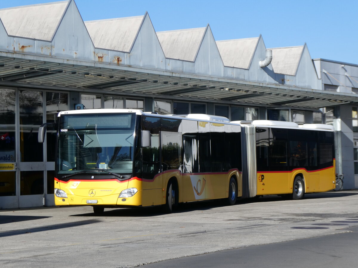 (269'182) - PostAuto Bern - Nr. 10'686/BE 734'631/PID 10'686 - Mercedes (ex Nr. 631) am 15. November 2024 in Thun, Garage STI