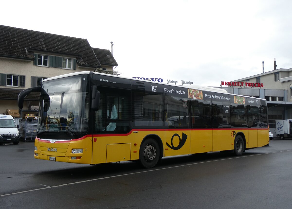 (269'270) - PostAuto Ostschweiz - SZ 110'235/PID 10'023 - MAN (ex Lienert&Ehrler, Einsiedeln; ex Schuler, Feusisberg) am 19. November 2024 in Schmerikon, Thomann