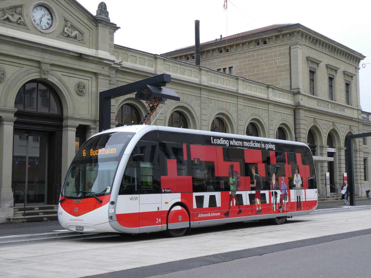 (269'320) - VBSH Schaffhausen - Nr. 24/SH 38'024 - eIrizar am 21. November 2024 beim Bahnhof Schaffhausen