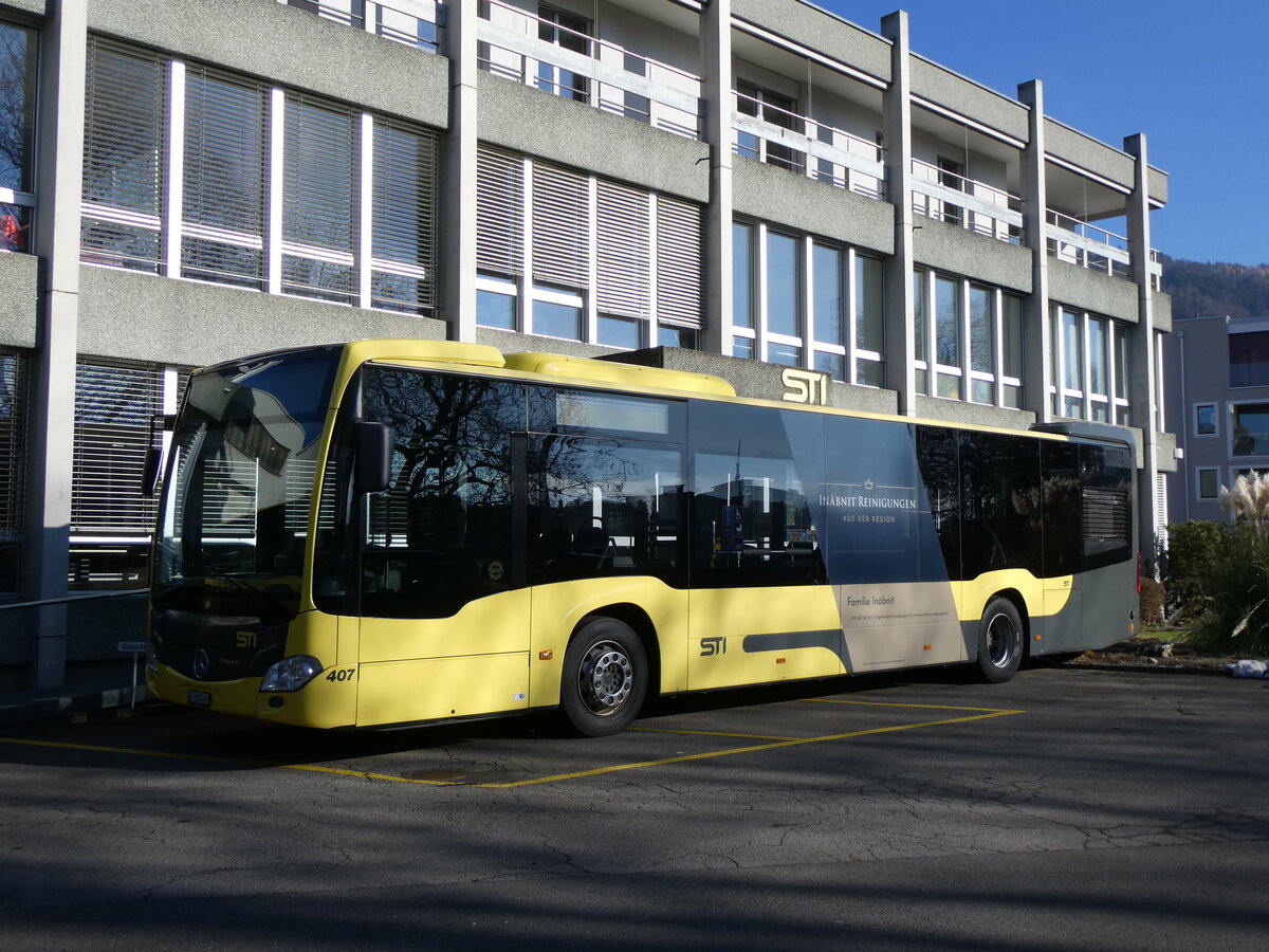 (269'579) - STI Thun - Nr. 407/BE 838'407 - Mercedes am 1. Dezember 2024 in Thun, Garage