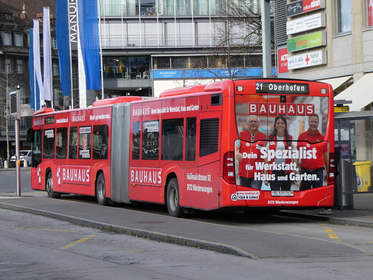 (269'627) - STI Thun - Nr. 707/BE 835'707 - Mercedes am 6. Dezember 2024 beim Bahnhof Thun